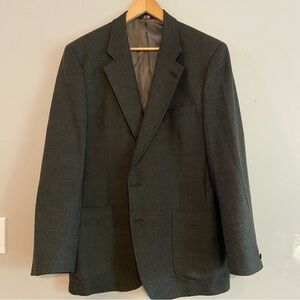 Classic Men's Blazer in Dark Gray pure virgin wool.